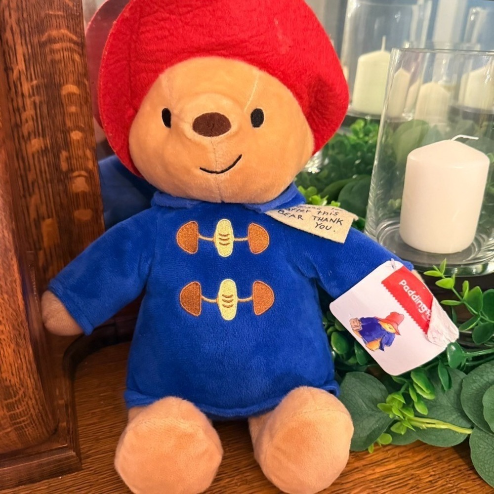 Kohls Cares Paddington Bear Plush Blue Coat Red Hat Stuffed Animal Toy 14"